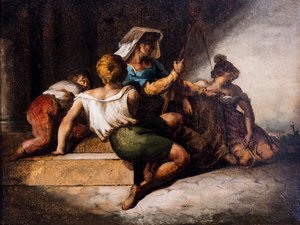 Biedna rodzina autorstwa Theodore Gericault