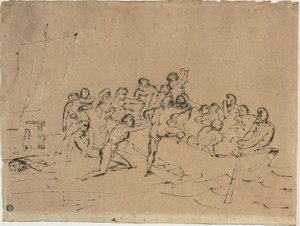 Ratunek ocalałych z tratwy Meduzy autorstwa Theodore Gericault