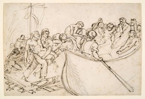 Ratowanie ocalałych z tratwy „Meduzy” autorstwa Theodore Gericault