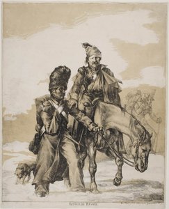 Rekolekcje z Rosji, ok. 1818 autorstwa Theodore Gericault
