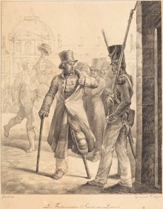 Strażnik szwajcarski w Luwrze autorstwa Theodore Gericault