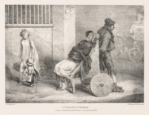 Różne tematy zaczerpnięte z życia i na kamieniu: paraletyczna kobieta autorstwa Theodore Gericault