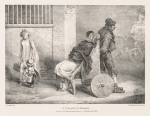 Różne tematy zaczerpnięte z życia i na kamieniu: kobieta paraletyczna, 1821. autorstwa Theodore Gericault