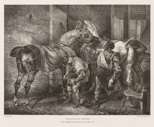 Różne tematy zaczerpnięte z życia i na kamieniu: angielski kowal autorstwa Theodore Gericault