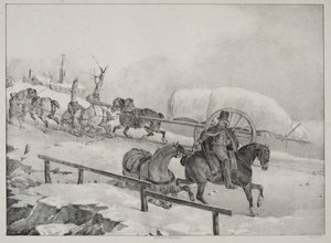 Wózek wspinający się na wzgórze autorstwa Theodore Gericault