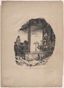 Koryto do pojenia, strona tytułowa książki „Studia nad końmi” (Etudes de Chevaux) autorstwa Theodore Gericault