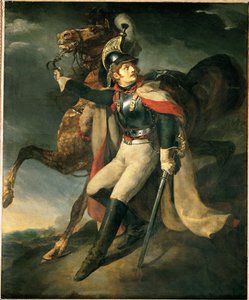 Ranny dragoon opuszczający krzyżowy ogień ... autorstwa Theodore Gericault