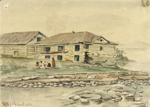 Budynki idące w ruinę, Alaska, 1884.