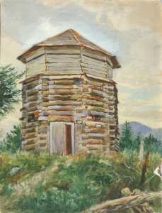 Rosyjski blok domowy, Alaska, 1900.