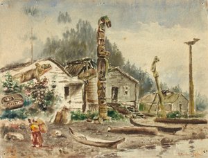 Widok Wrangla na Alasce w 1884 roku.