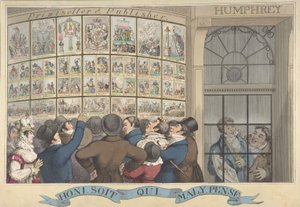 Honi. Więc ja. Qui. Mal. Y. Pense: The Caricature Shop of G. Humphrey, 27 St. James..., 12 sierpnia 1821.