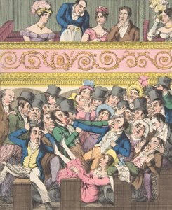Teatralne przyjemności, płyta 2: Walka o miejsce, ca. 1835. autorstwa Theodore Lane