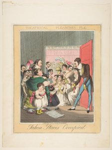 Teatralne przyjemności, płyta 4: Zajęte miejsca zajęte, ca. 1835. autorstwa Theodore Lane