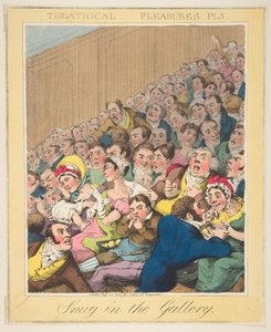 Teatralne przyjemności, Przytulnie w galerii, płyta 3, ca. 1835. autorstwa Theodore Lane
