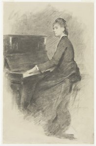 Przy fortepianie ok. godz. 1887. autorstwa Theodore Robinson