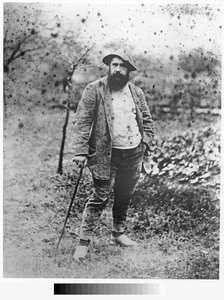 Claude Monet w swoim ogrodzie, 1880 (srebro)