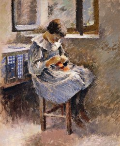 Szycie dziewczynki, ok. 1886 r.