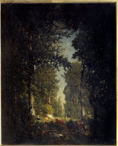 Aleja, las Isle Adam. Obraz Theodore Rousseau (1812-1867)