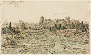 Ścieżka w Barbizonnières autorstwa Theodore Rousseau