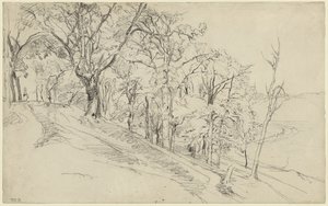 Las w Boisrémond (recto); Chata w lesie (verso) autorstwa Theodore Rousseau
