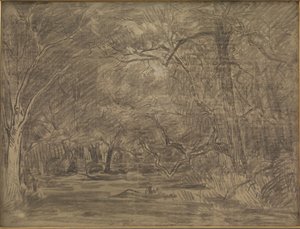 Wnętrze lasu autorstwa Theodore Rousseau