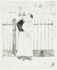 Emma i jej dziecko, Chelsea Embankment autorstwa Theodore Roussel