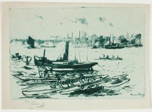 Premiera Steam, Chelsea Embankment autorstwa Theodore Roussel