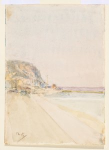 Widok na East Cliff, Hastings, przed 1900 rokiem autorstwa Theodore Roussel