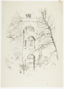 Zima, Dom w Zielonym Parku autorstwa Theodore Roussel