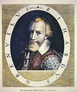 Sir Richard Grenville (kolor lito) autorstwa Theodore de (after) Bry