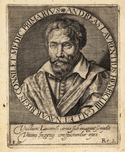 Andre du Laurens, francuski lekarz autorstwa Theodore de Bry