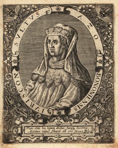 Azo z Bolonii, zm. 1150-1230, włoski prawnik. autorstwa Theodore de Bry