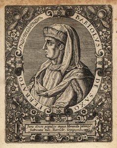 Bartolome de Saxoferrato, włoski profesor prawa. autorstwa Theodore de Bry