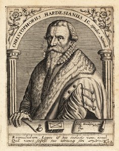 Christoph Herdesianus, niemiecki prawnik autorstwa Theodore de Bry