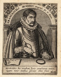 Francois Modius, flamandzki prawnik i humanista autorstwa Theodore de Bry
