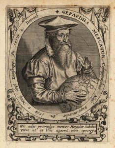 Gerardus Mercator, geograf. autorstwa Theodore de Bry