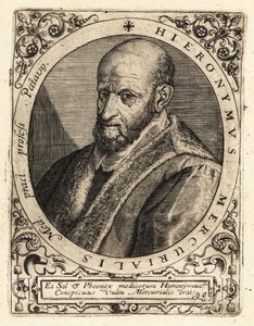 Girolamo Mercuriale, filolog włoski autorstwa Theodore de Bry