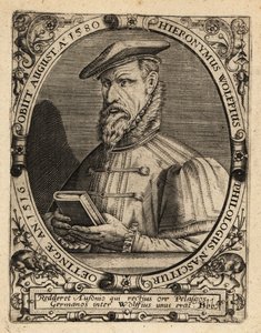 Hieronymus Wolf , niemiecki historyk autorstwa Theodore de Bry
