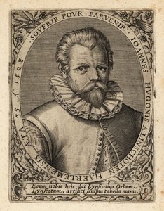 Jan Huyghen van Linschoten, holenderski kupiec protestancki. autorstwa Theodore de Bry
