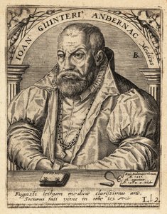 Johann Winter von Andernach, niemiecki lekarz autorstwa Theodore de Bry