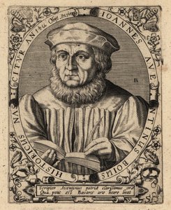 Johannes Aventinus, bawarski historyk. autorstwa Theodore de Bry