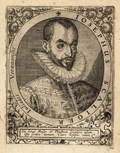 Joseph Justus Scaliger, francuski przywódca religijny. autorstwa Theodore de Bry