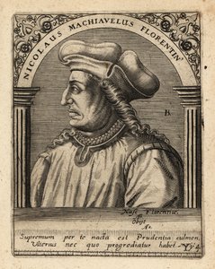 Machiavelli, włoski dyplomata. autorstwa Theodore de Bry