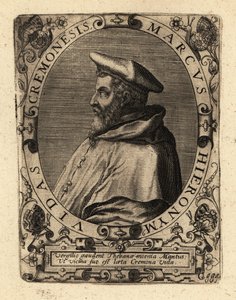 Marco Girolamo Vida, włoski humanista. autorstwa Theodore de Bry