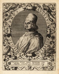 Poliziano, włoski klasyk. autorstwa Theodore de Bry