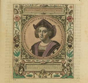 Portret Krzysztofa Kolumba, 1595. autorstwa Theodore de Bry