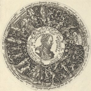 Portret Wilhelma I Orańskiego, z serii wzorów Tazza, ca. 1588. autorstwa Theodore de Bry