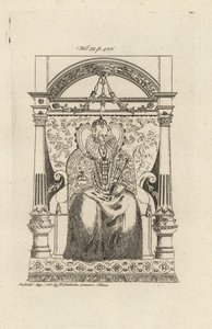 Królowa Elżbieta I z Anglii z witrażu. autorstwa Theodore de Bry
