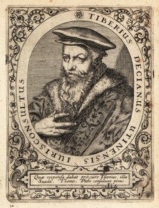 Tiberio Deciani, włoski prawnik. autorstwa Theodore de Bry