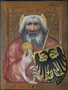 Karol Wielki - Karol Wielki, Król Franków - Teodoryk z Pragi (czynny ok. 1360-1380). Tempera na panelu autorstwa Theodoricus of Prague